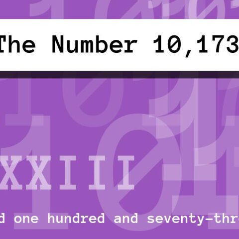 About The Number 10,173