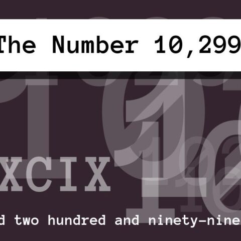 About The Number 10,299