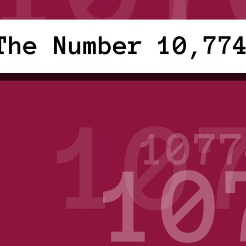 About The Number 10,774