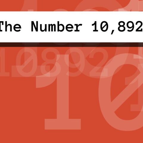 About The Number 10,892