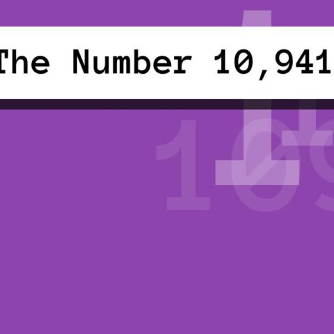 About The Number 10,941
