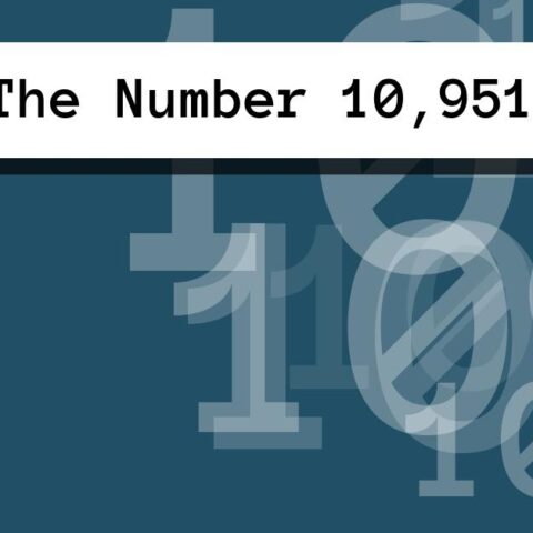 About The Number 10,951