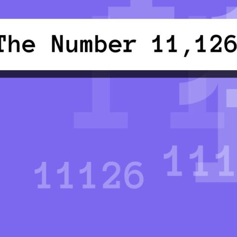 About The Number 11,126