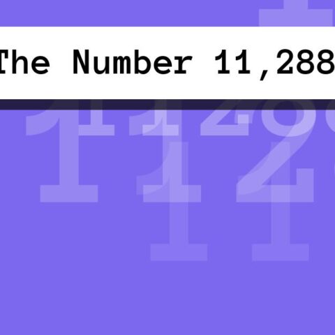 About The Number 11,288