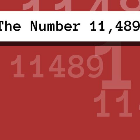 About The Number 11,489