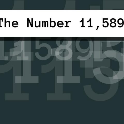 About The Number 11,589