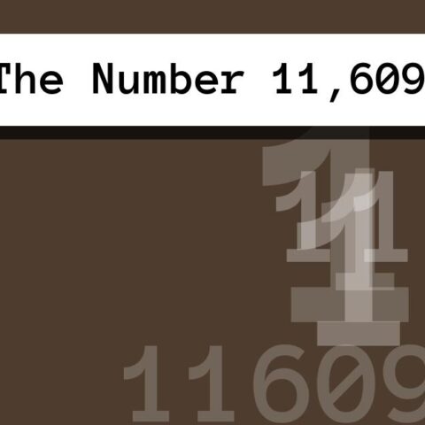 About The Number 11,609