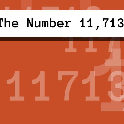 About The Number 11,713