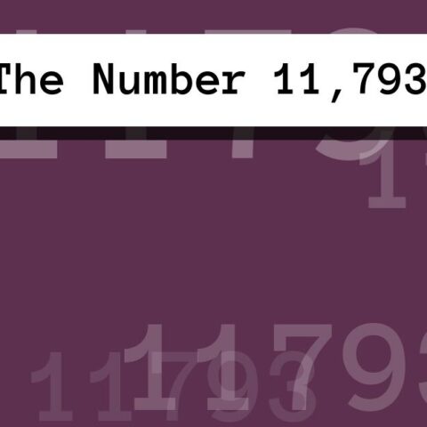 About The Number 11,793