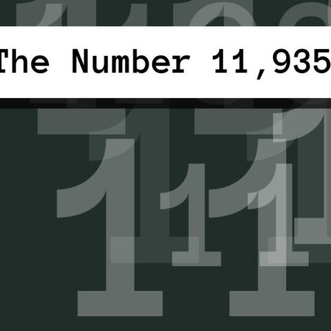 About The Number 11,935
