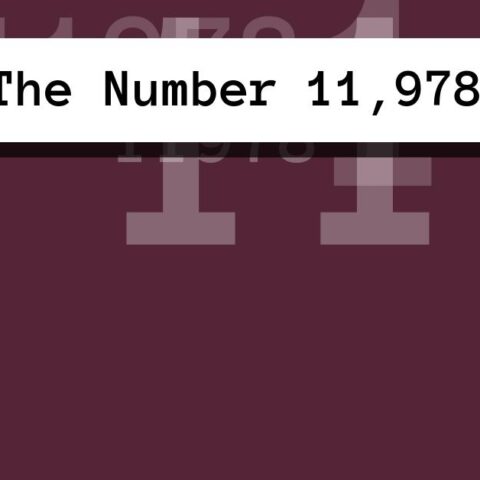 About The Number 11,978
