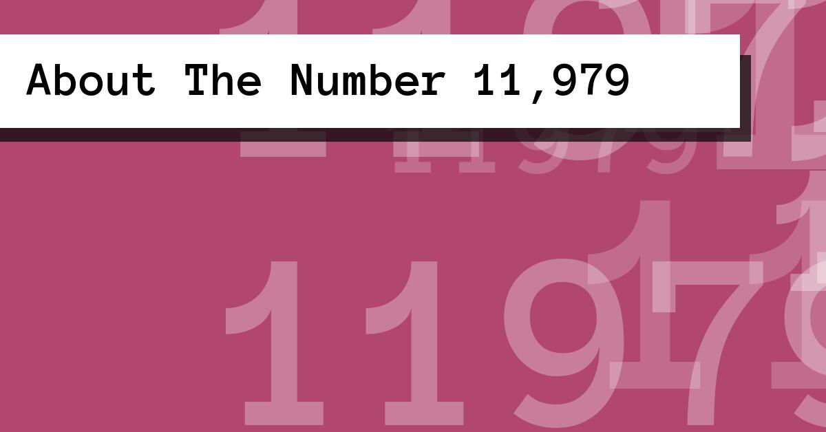 About The Number 11,979