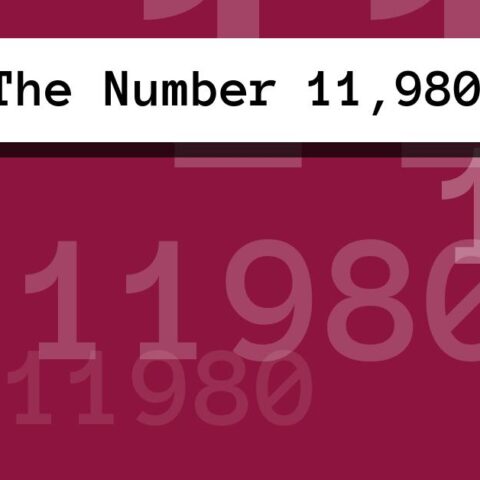 About The Number 11,980