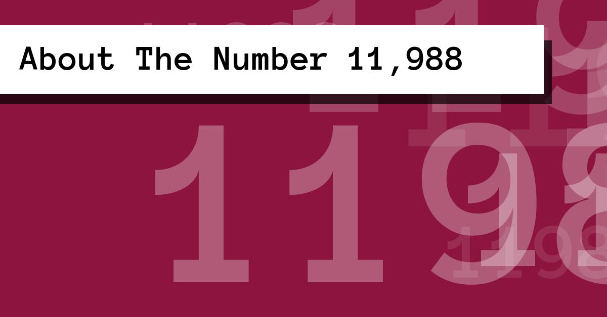About The Number 11,988