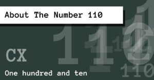 About The Number 110