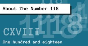 IS 118 A LUCKY NUMBER intelligence overview