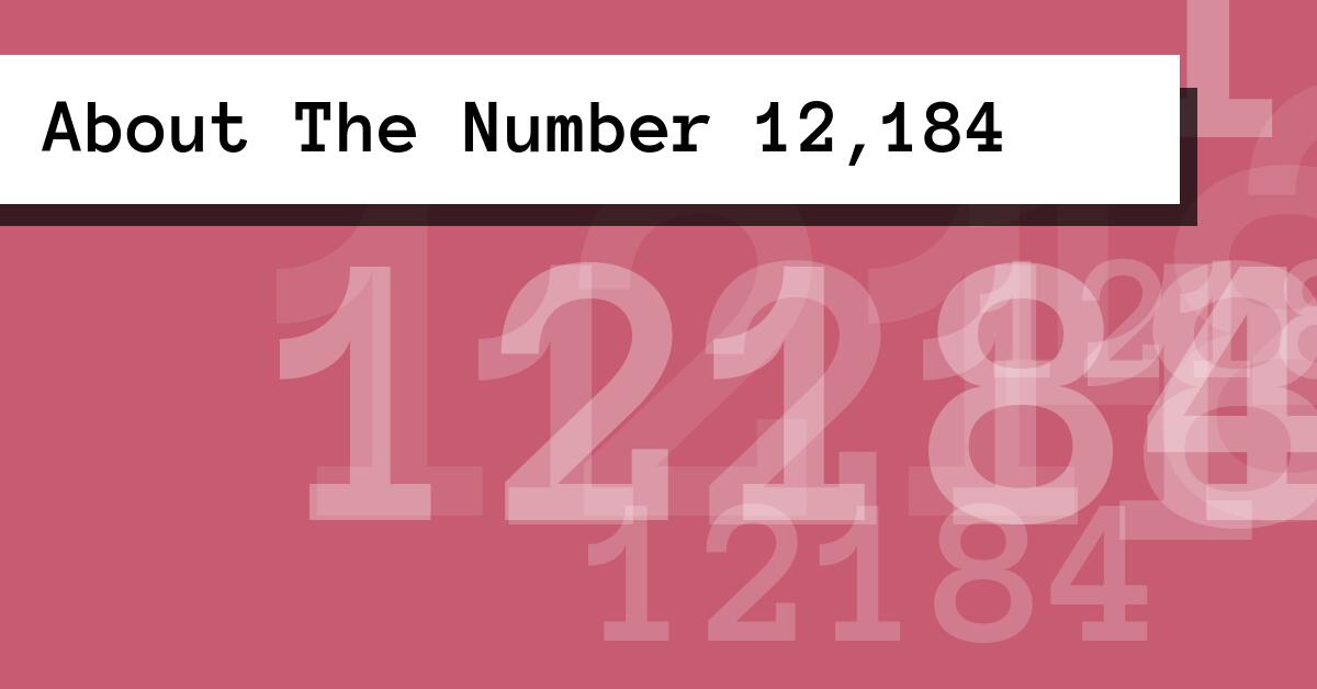 About The Number 12,184