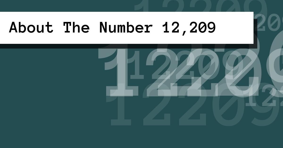 About The Number 12,209