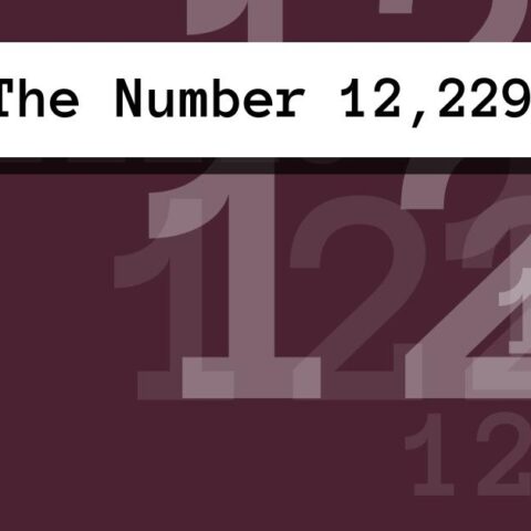 About The Number 12,229