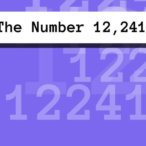 About The Number 12,241