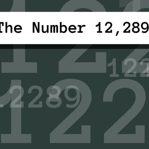 About The Number 12,289