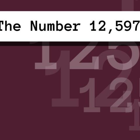 About The Number 12,597