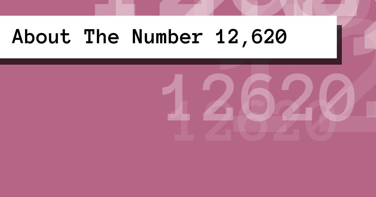About The Number 12,620