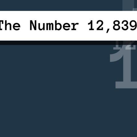 About The Number 12,839