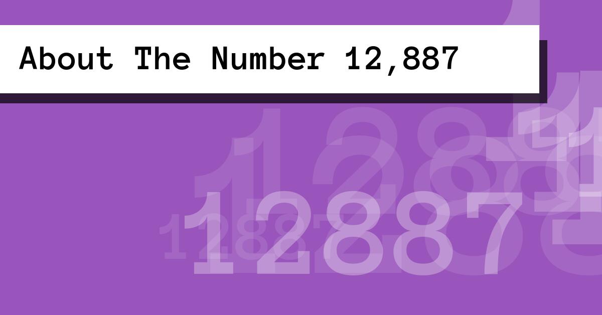About The Number 12,887