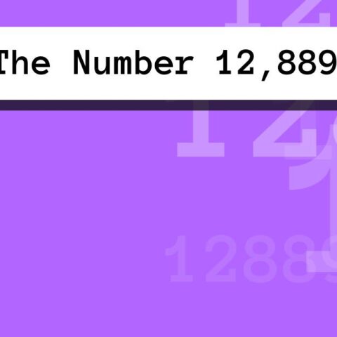 About The Number 12,889