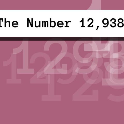 About The Number 12,938
