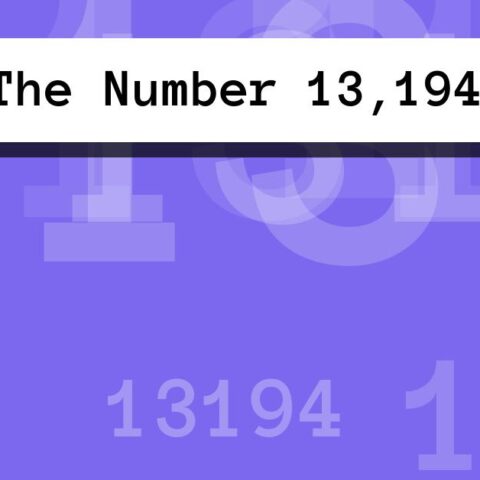 About The Number 13,194