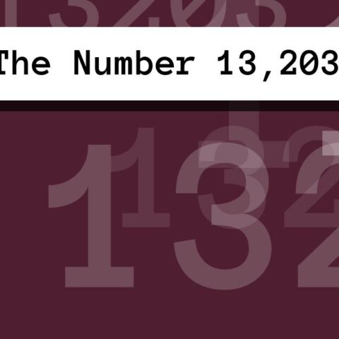 About The Number 13,203
