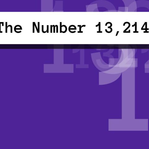 About The Number 13,214
