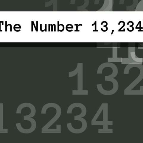 About The Number 13,234