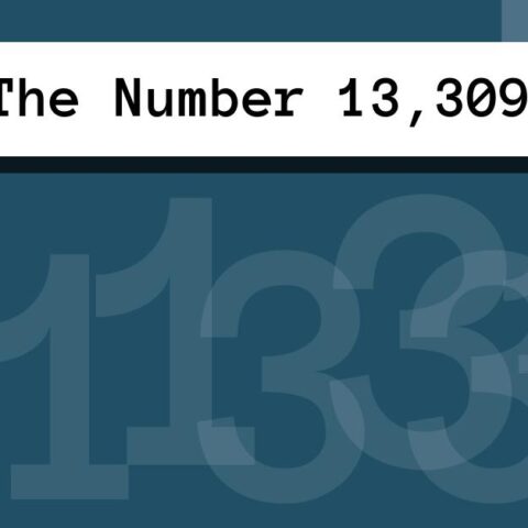 About The Number 13,309