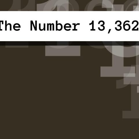 About The Number 13,362
