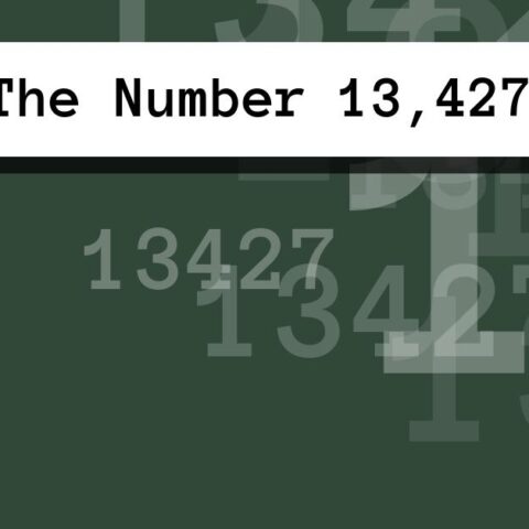 About The Number 13,427