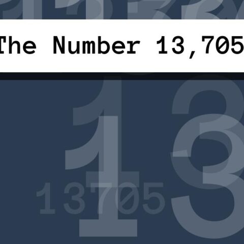 About The Number 13,705