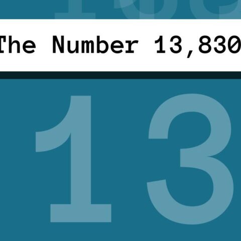 About The Number 13,830