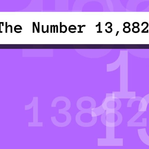 About The Number 13,882