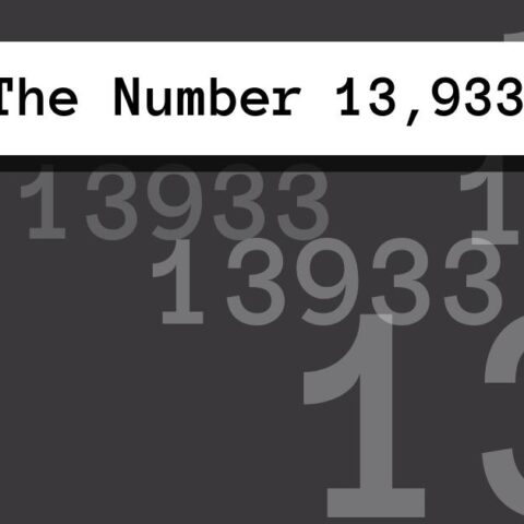 About The Number 13,933
