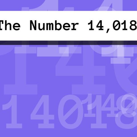 About The Number 14,018