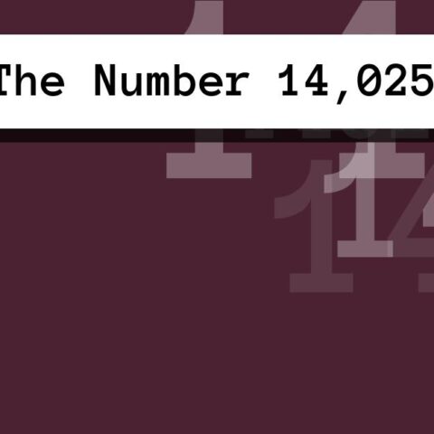 About The Number 14,025
