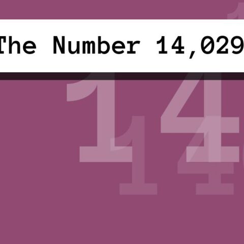 About The Number 14,029