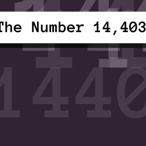 About The Number 14,403