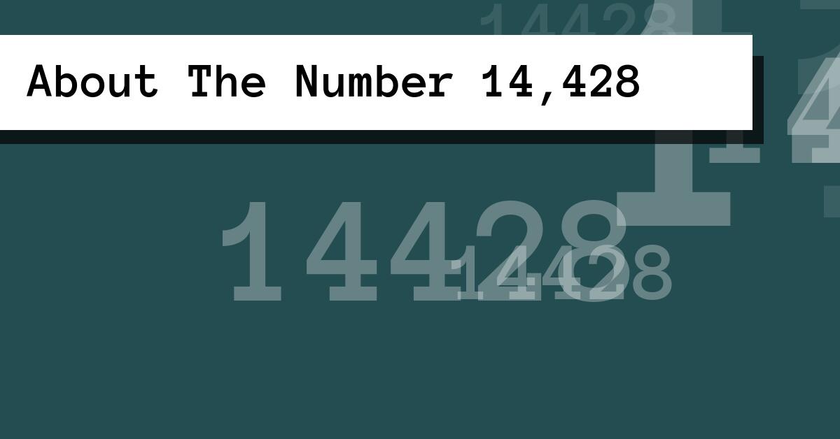 About The Number 14,428