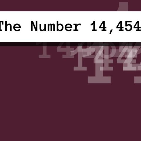 About The Number 14,454