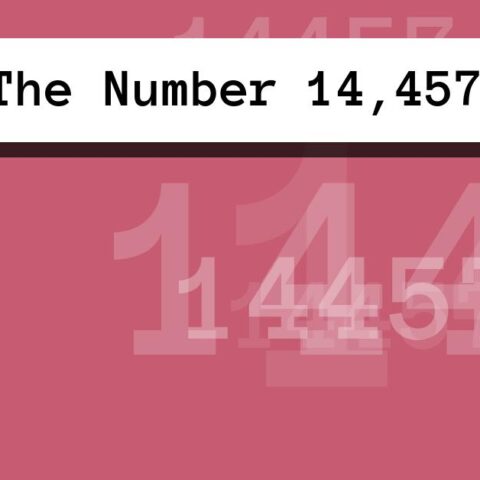 About The Number 14,457