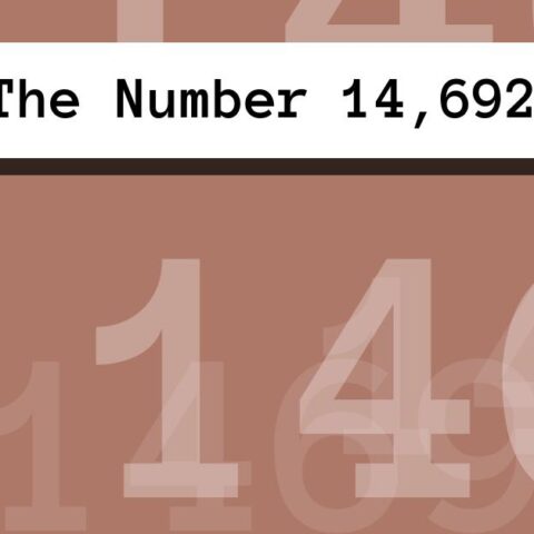 About The Number 14,692